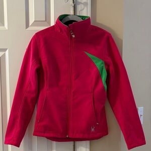 Spyder Women's Pink and Green Ski Jacket